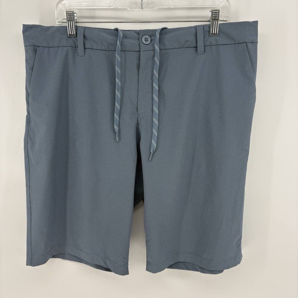 Hang Ten Hyrid Shorts Mens 36 Blue Chino Active Stretch Tech Drawstring Golf‎